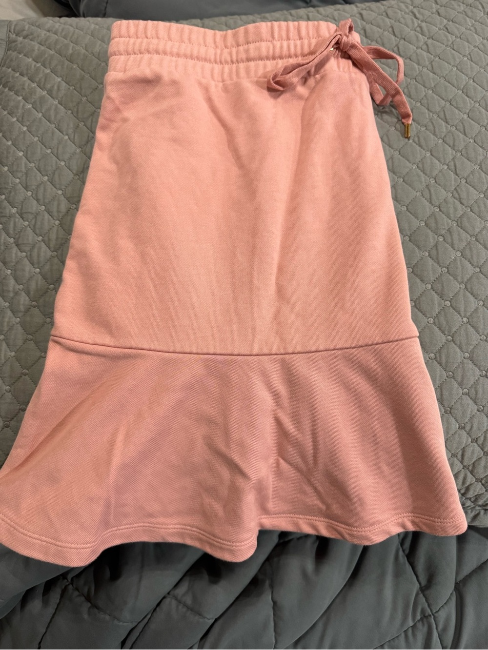 Pink peplum skirt